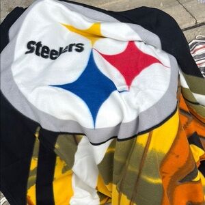 NFL Steelers Logo Blanket - clear tote included